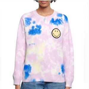 Sandro Tie-Dye Smiley Face Sweatshirt Size 1/S